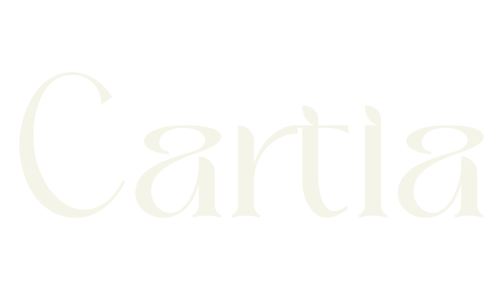 Cartia, retro font preview