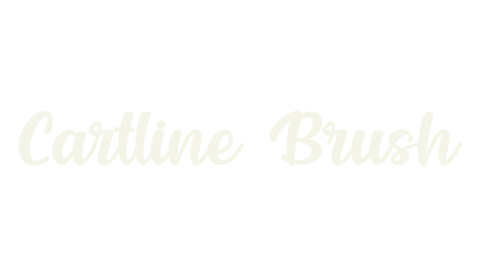 Cartline Brush, brush font preview