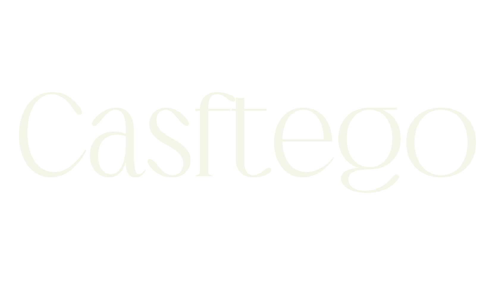 Casftego, serif font preview