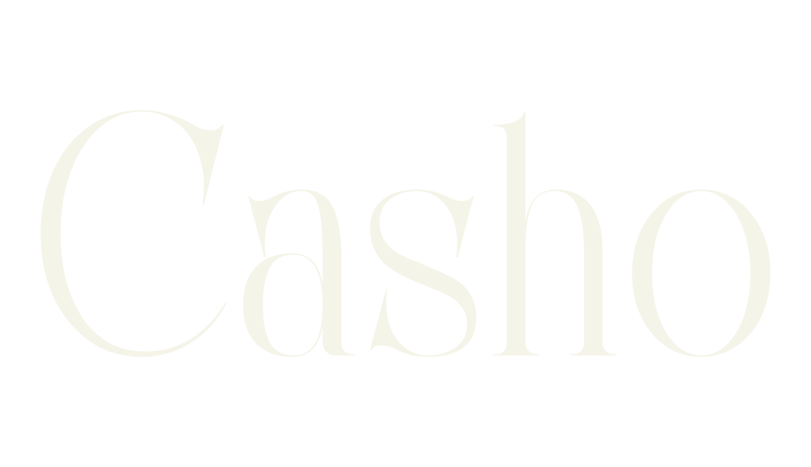 Casho, serif font preview