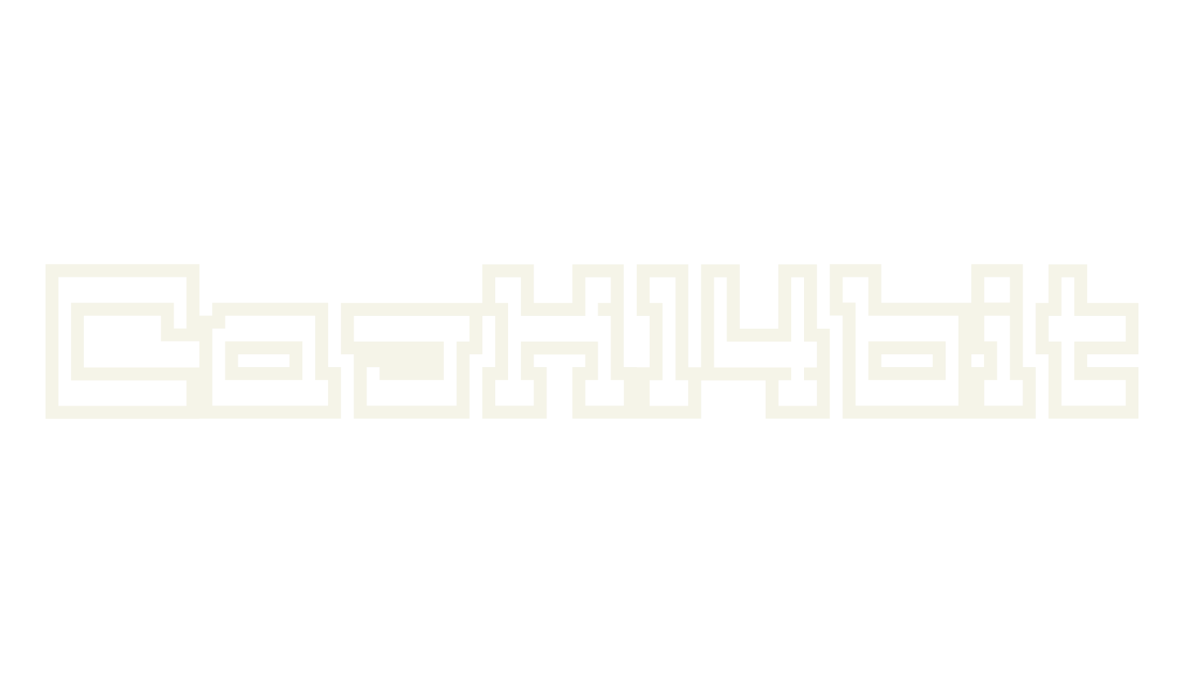 Cask14bit, outline font preview