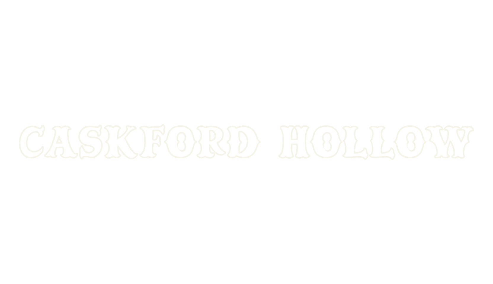 Caskford Hollow, hollow font preview