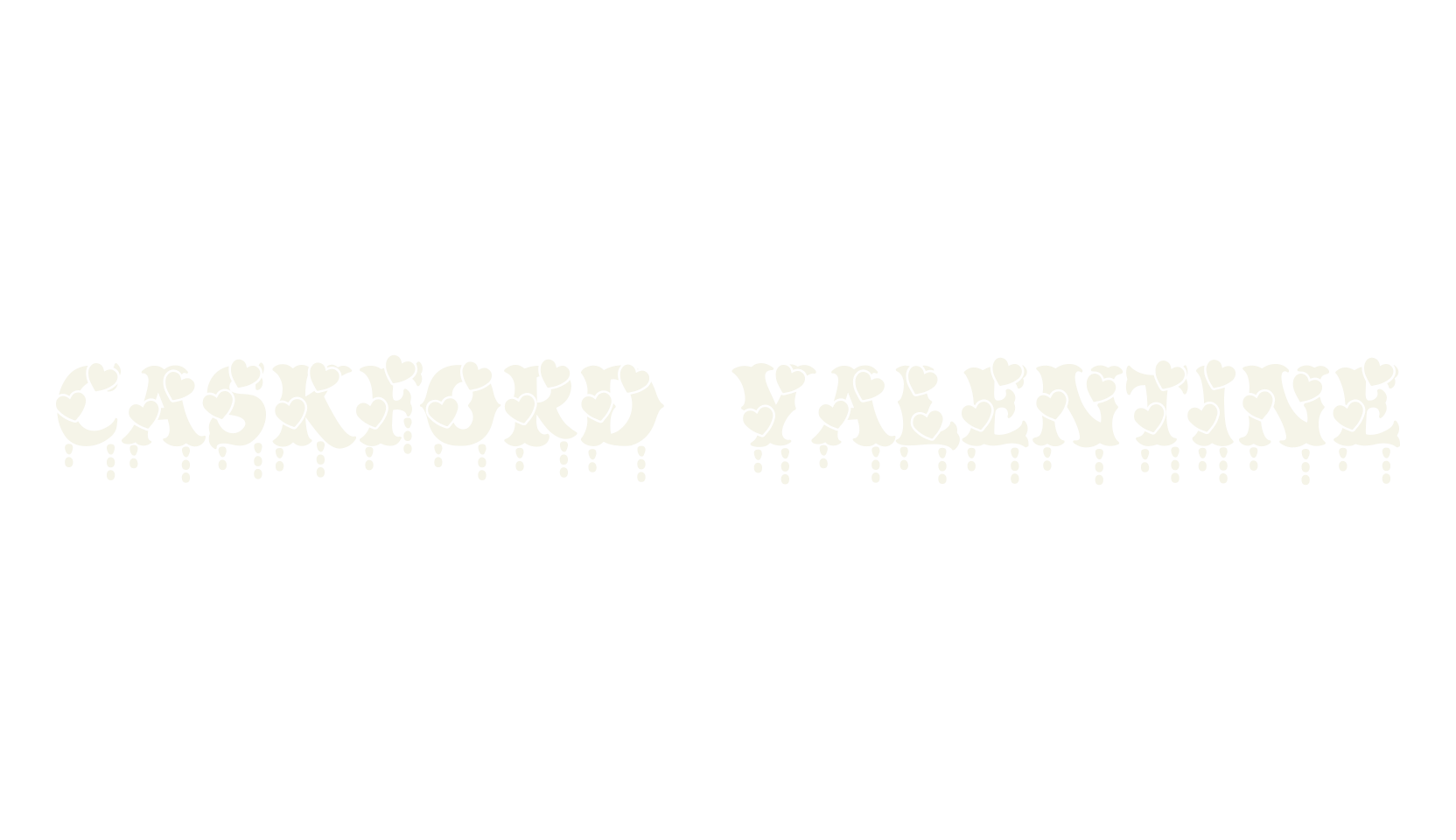 Caskford Valentine, heart font preview