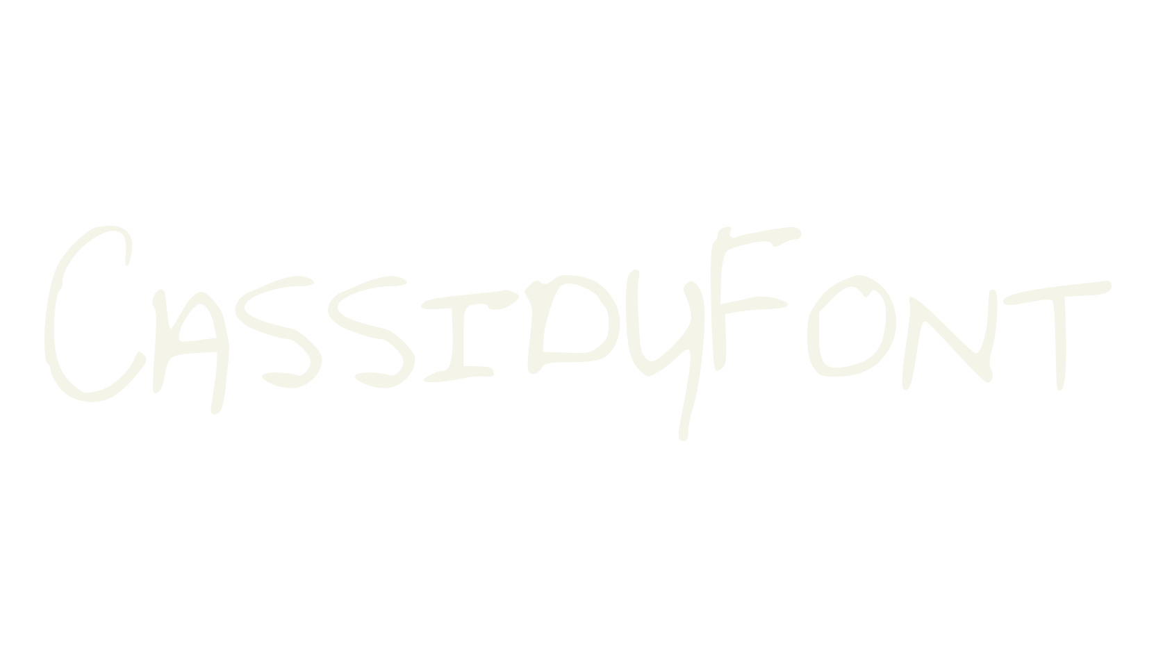 CassidyFont, handwriting font preview