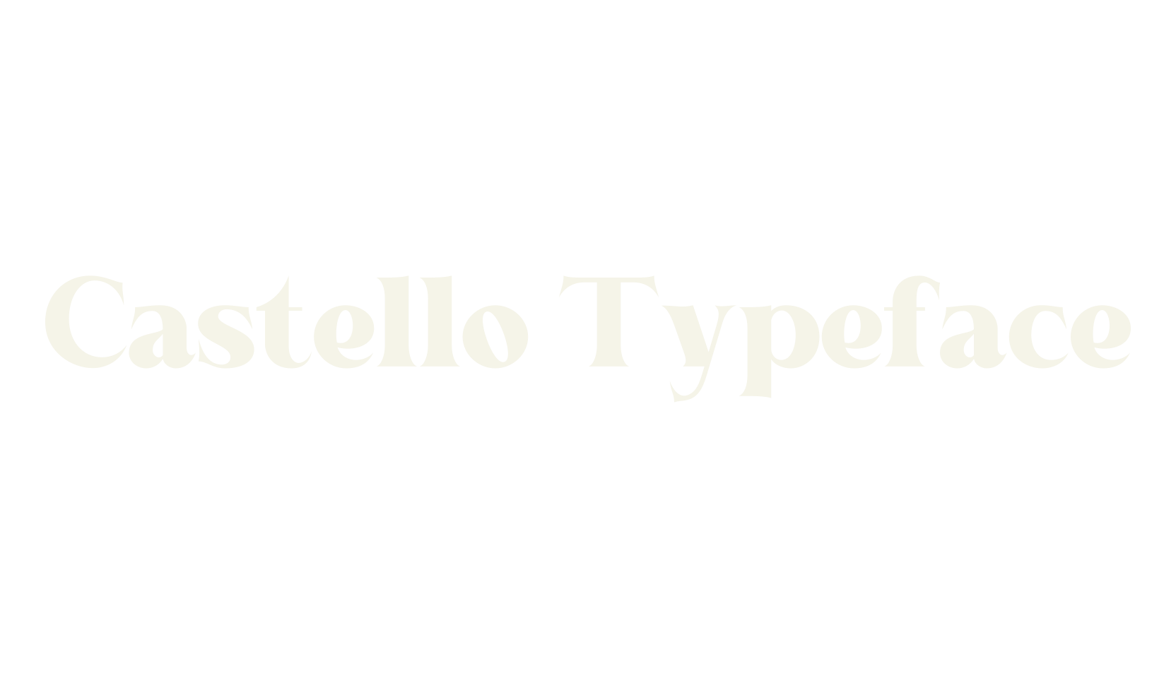 Castello Typeface, alphabet font preview