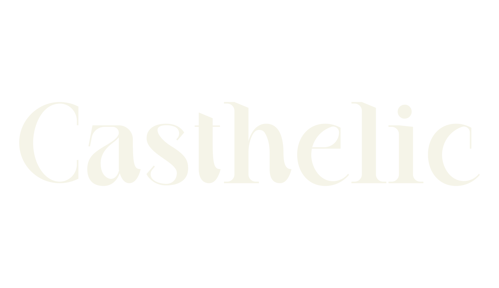 Casthelic, thin font preview