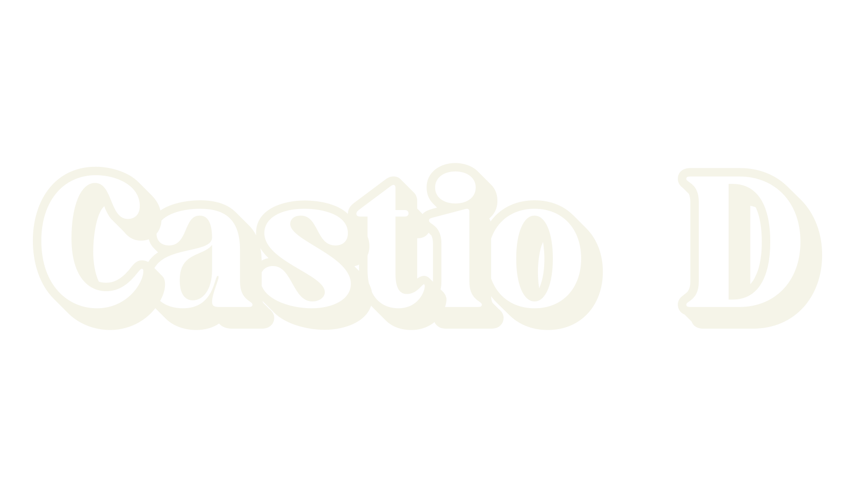 Castio 3D, retro font preview