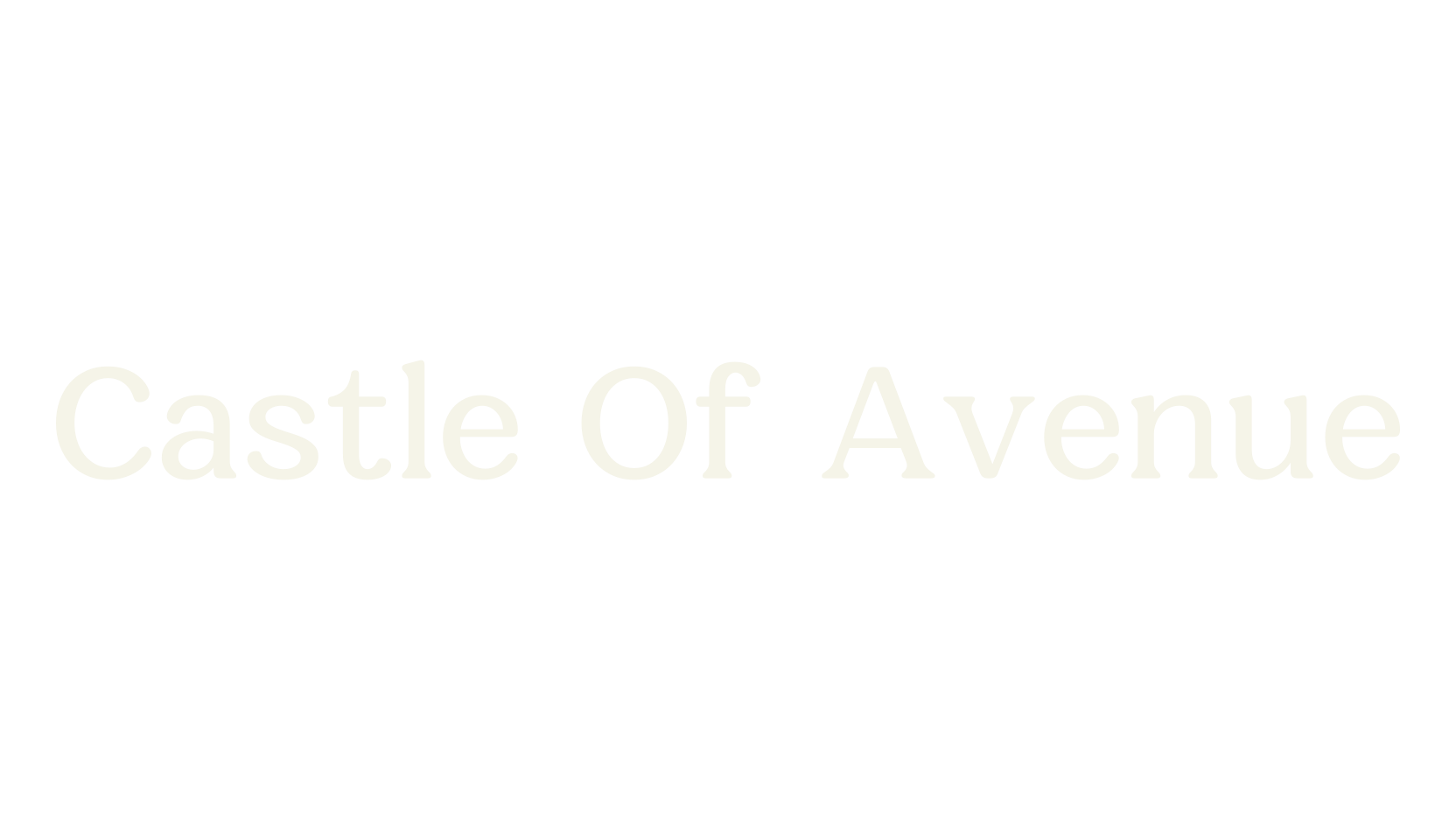 Castle Of Avenue, text font preview