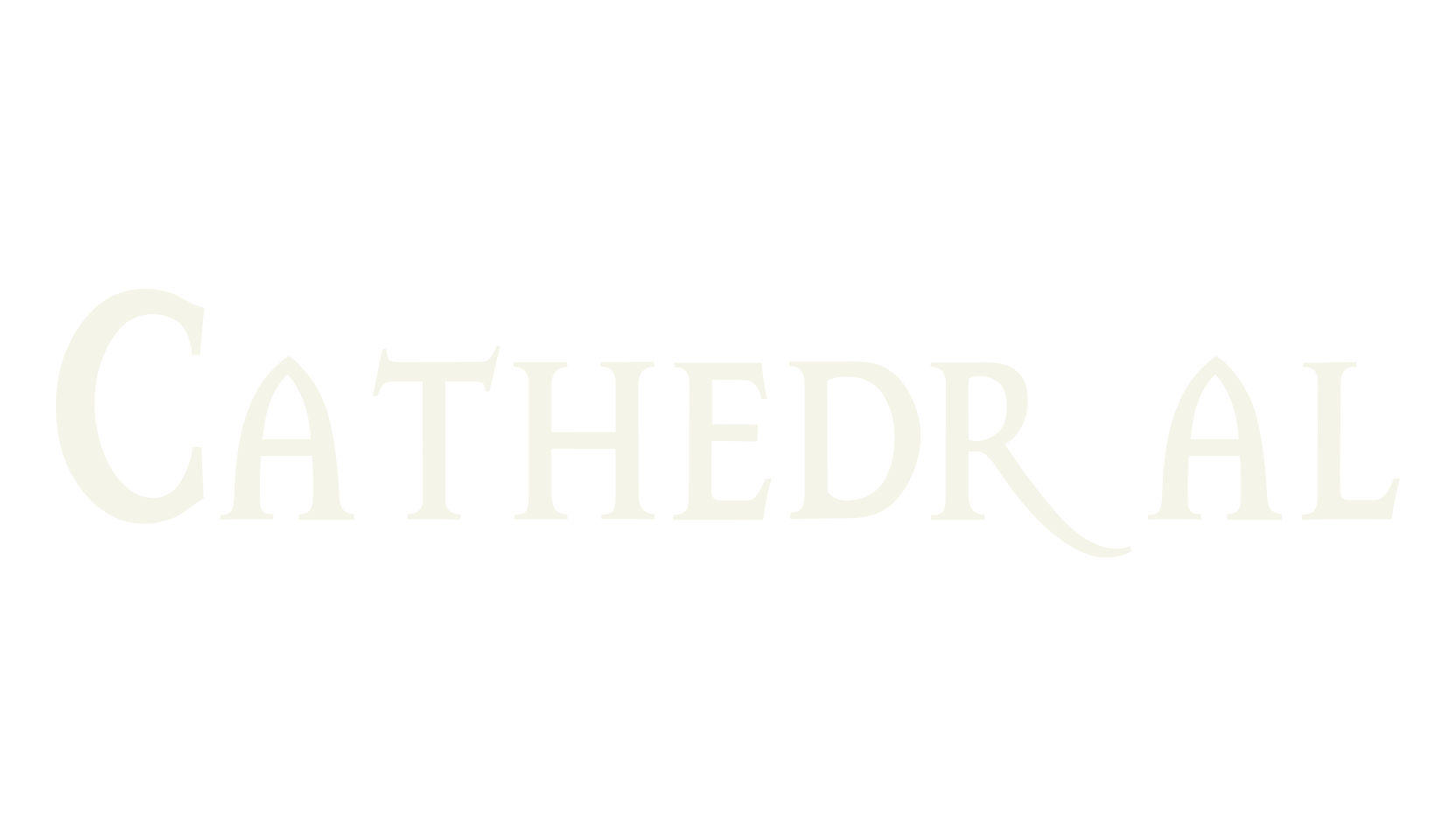 Cathedral, fantasy font preview