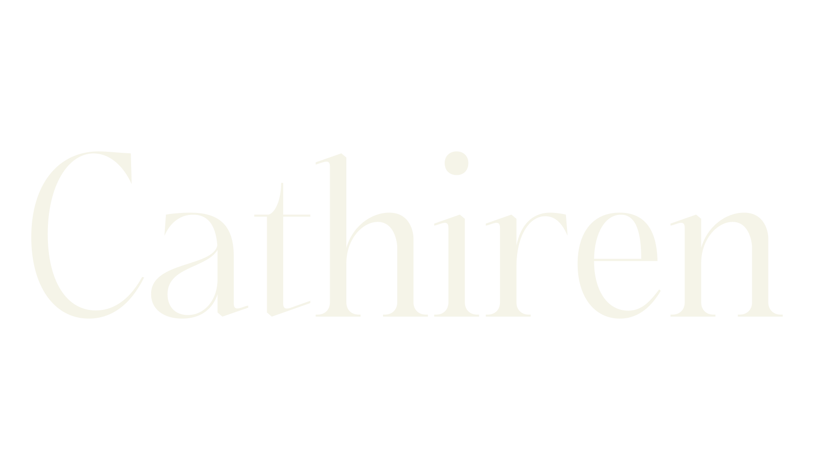 Cathiren, serif font preview