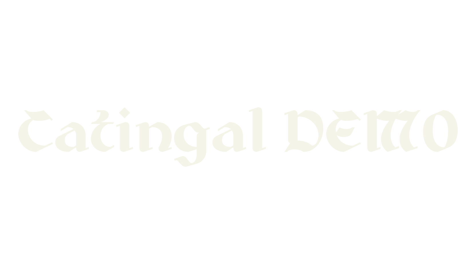 Catingal DEMO, calligraphy font preview