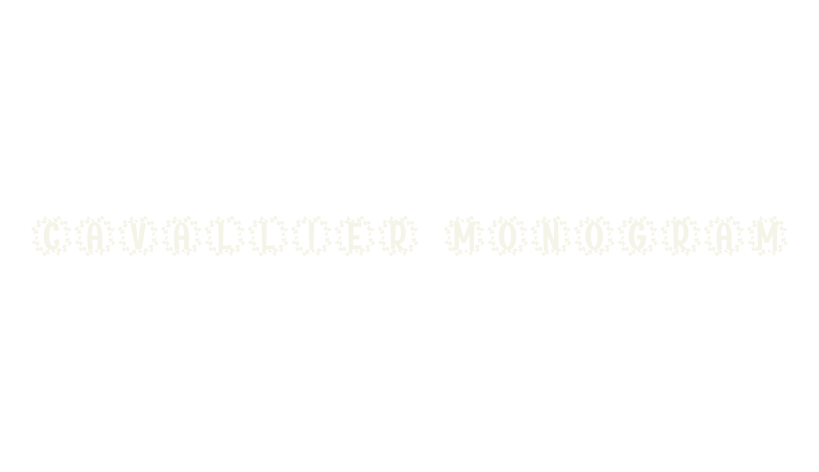 Cavallier Monogram, monogram font preview