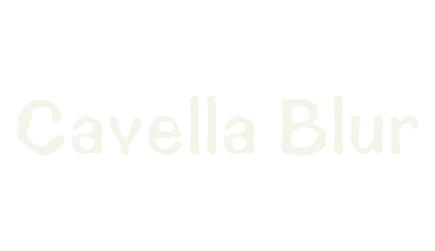 Cavella Blur, psychedelic font preview