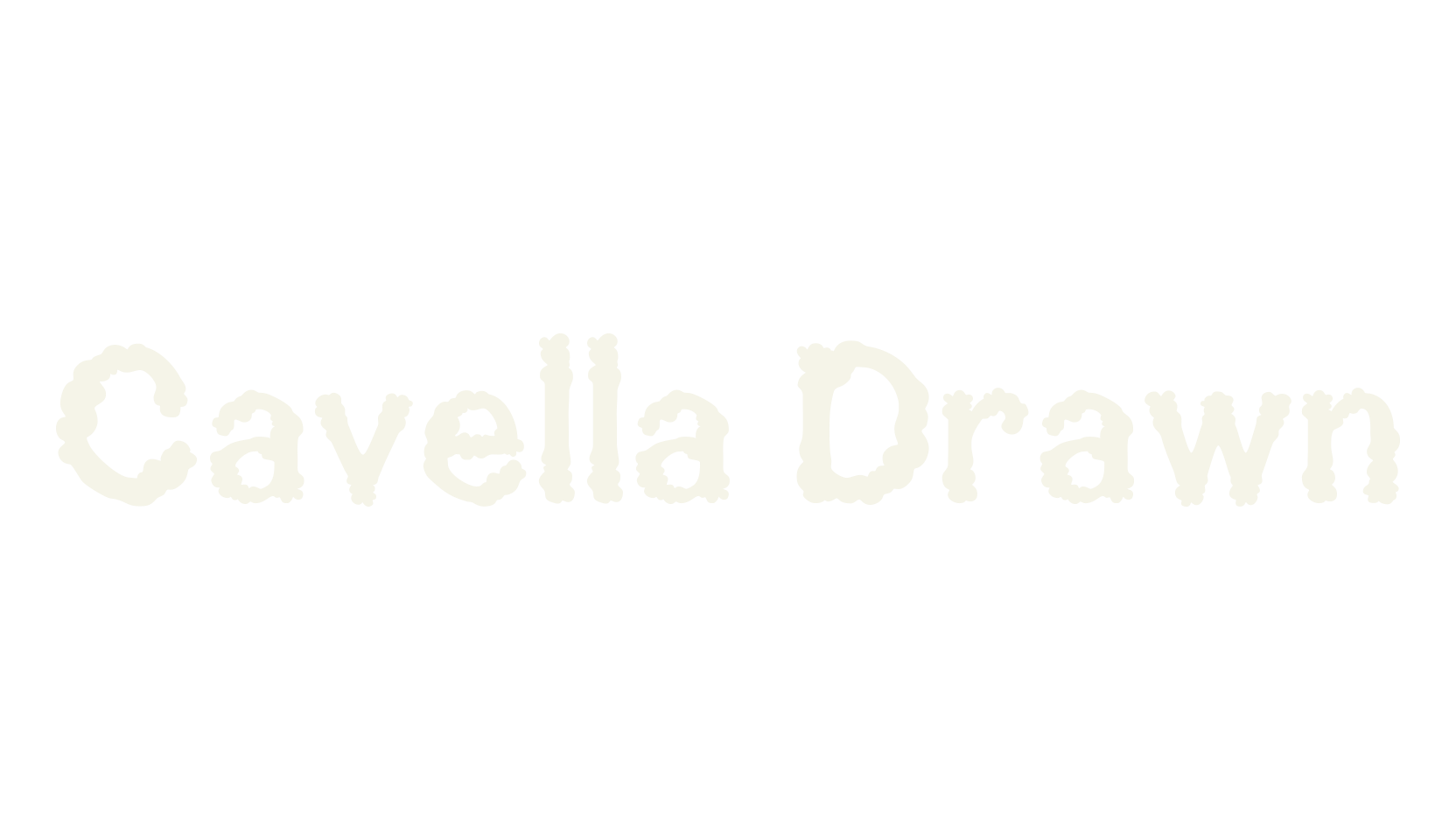 Cavella Drawn, funky font preview
