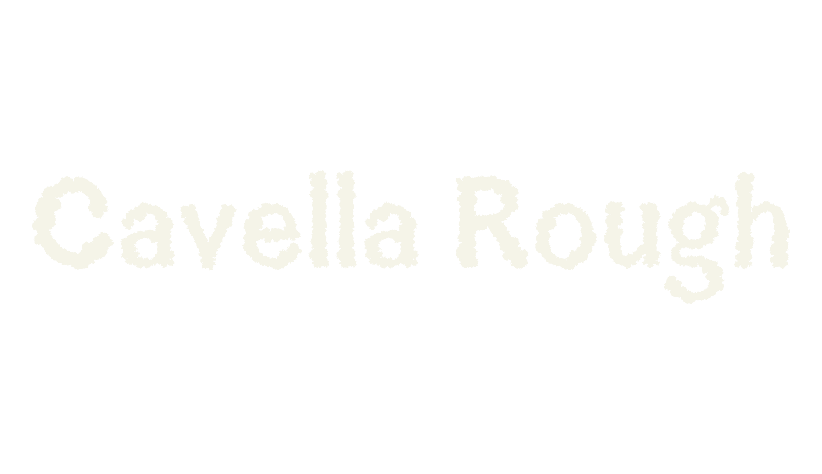 Cavella Rough, logo font preview