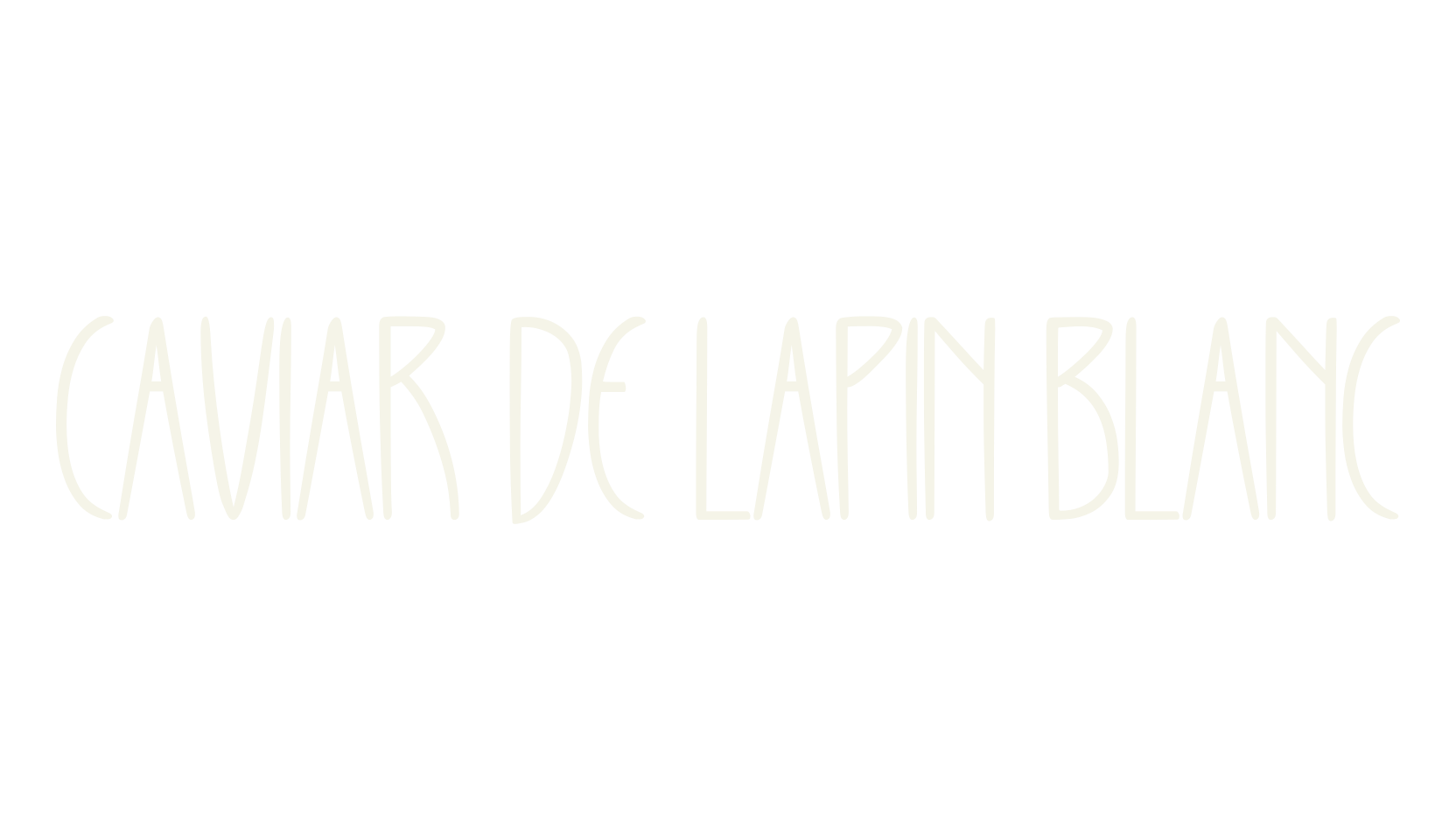 CAVIAR DE LAPIN BLANC, display font preview