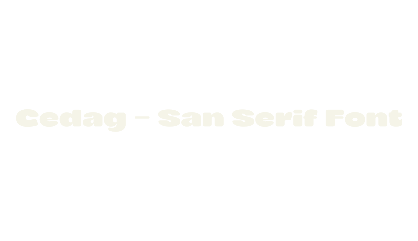 Cedag – San Serif Font, sans serif font preview
