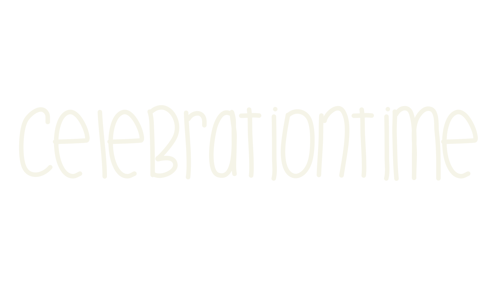 CelebrationTime, handwritten font preview