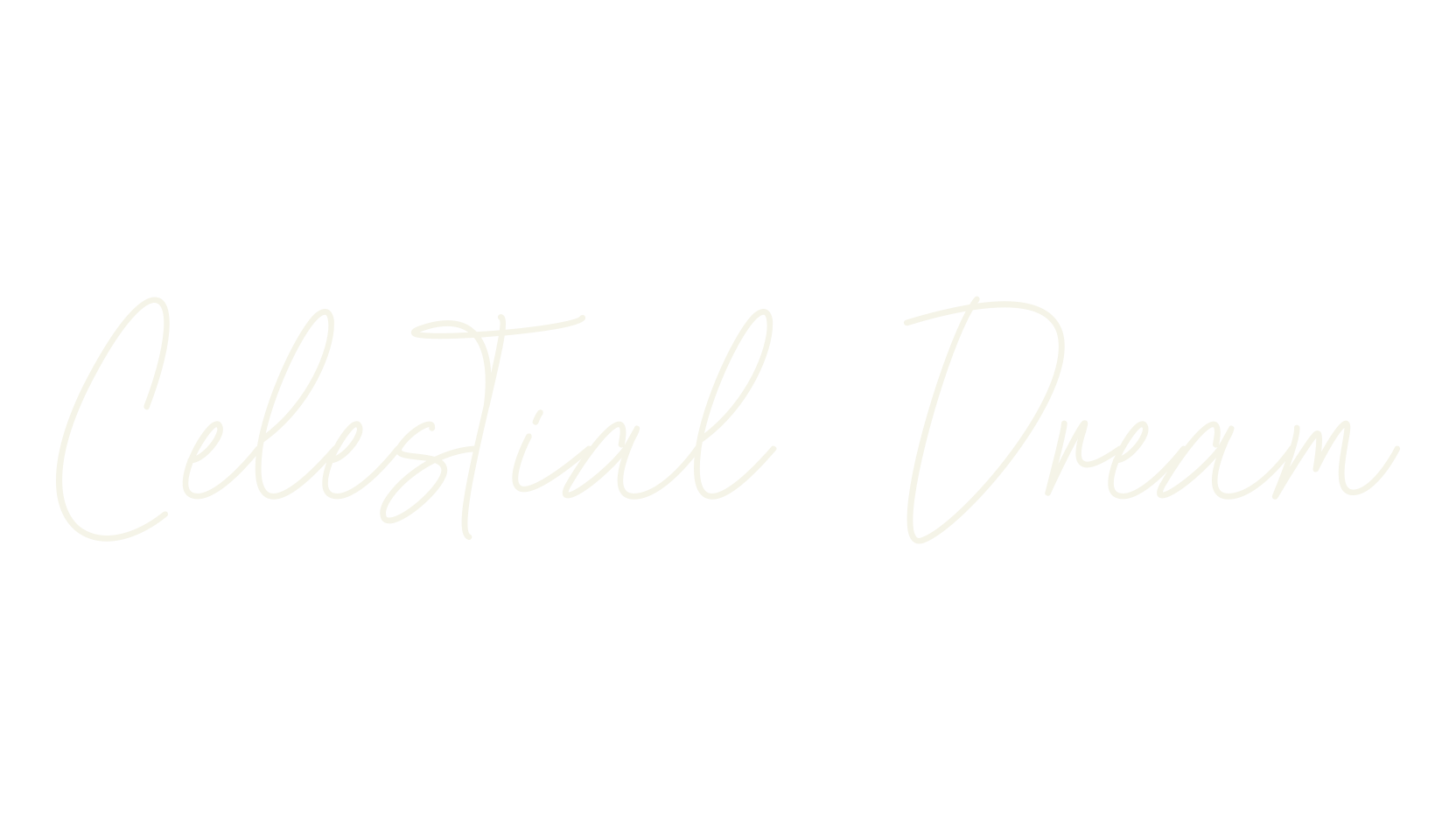 Celestial Dream, script font preview