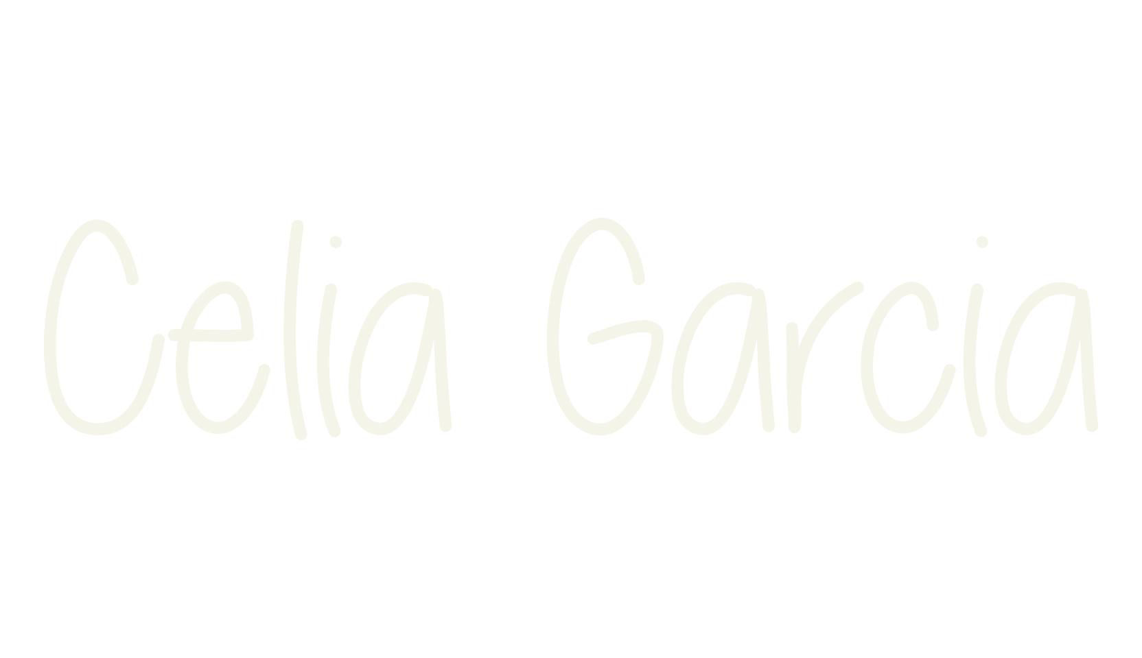 Celia Garcia, handwritten font preview