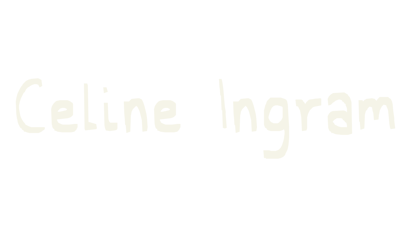 Celine Ingram, handwriting font preview
