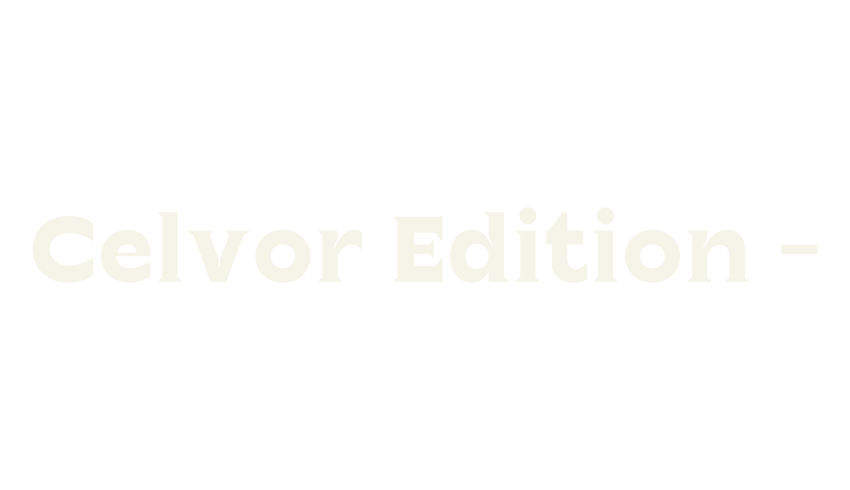 Celvor Edition -, cool font preview