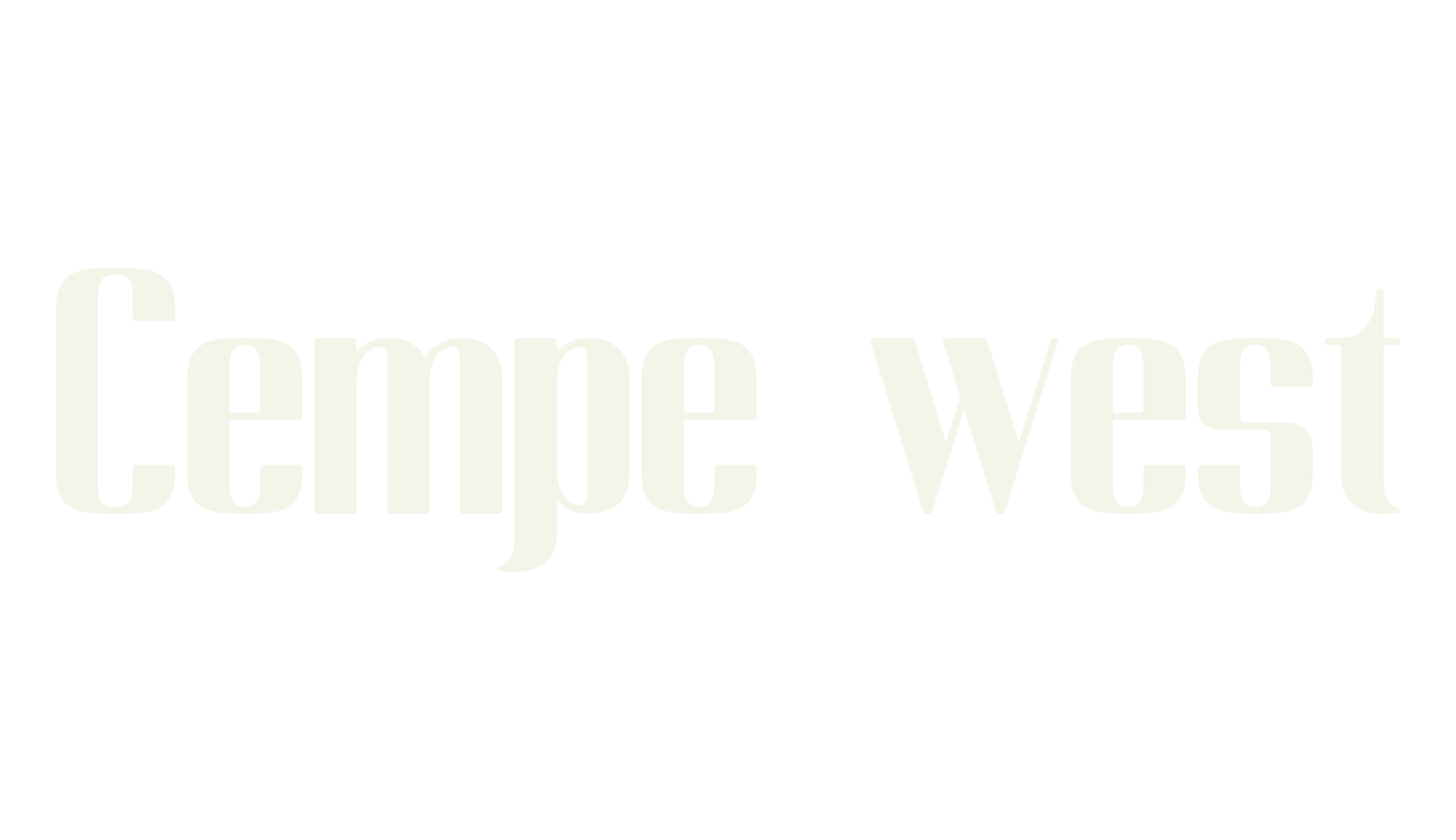 Cempe west, sans font preview