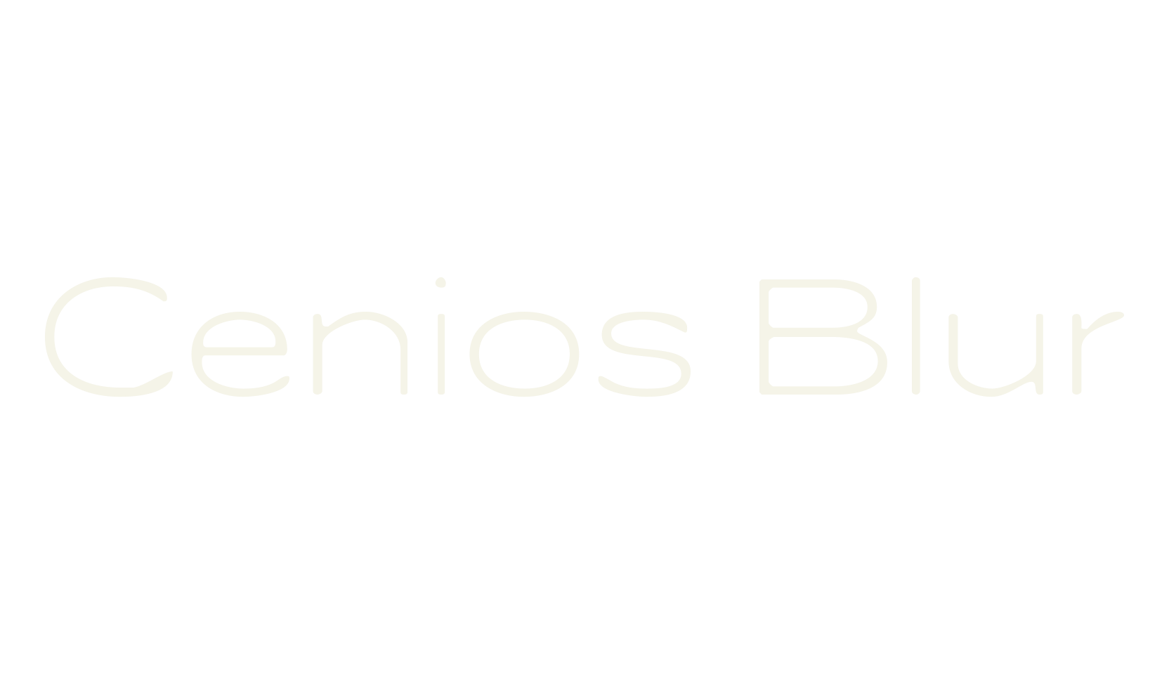 Cenios Blur, thin font preview