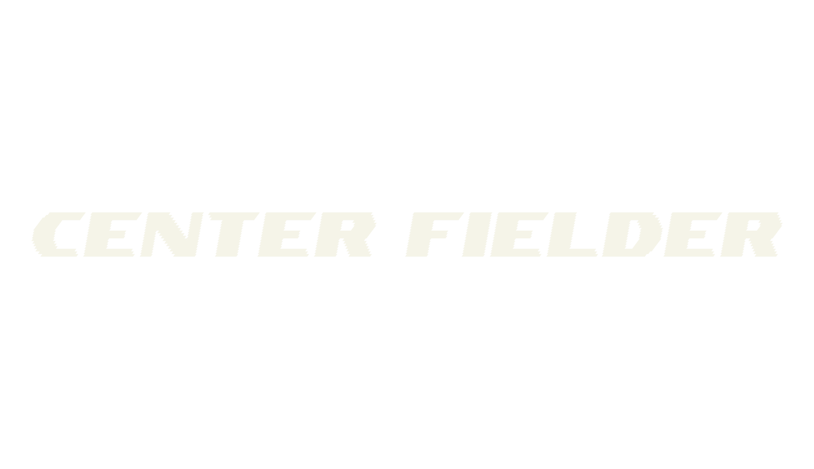 Center Fielder, racing font preview