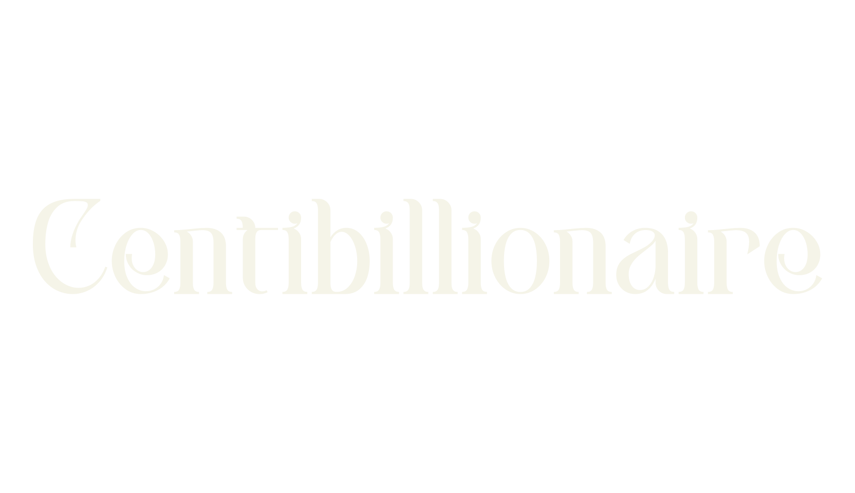 Centibillionaire, logo font preview