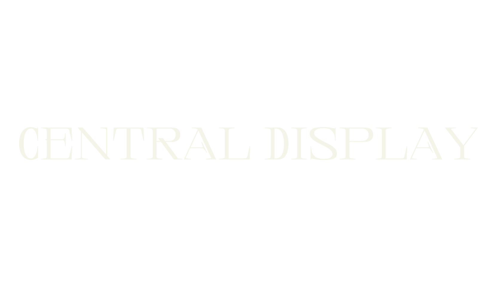 Central Display, futuristic font preview