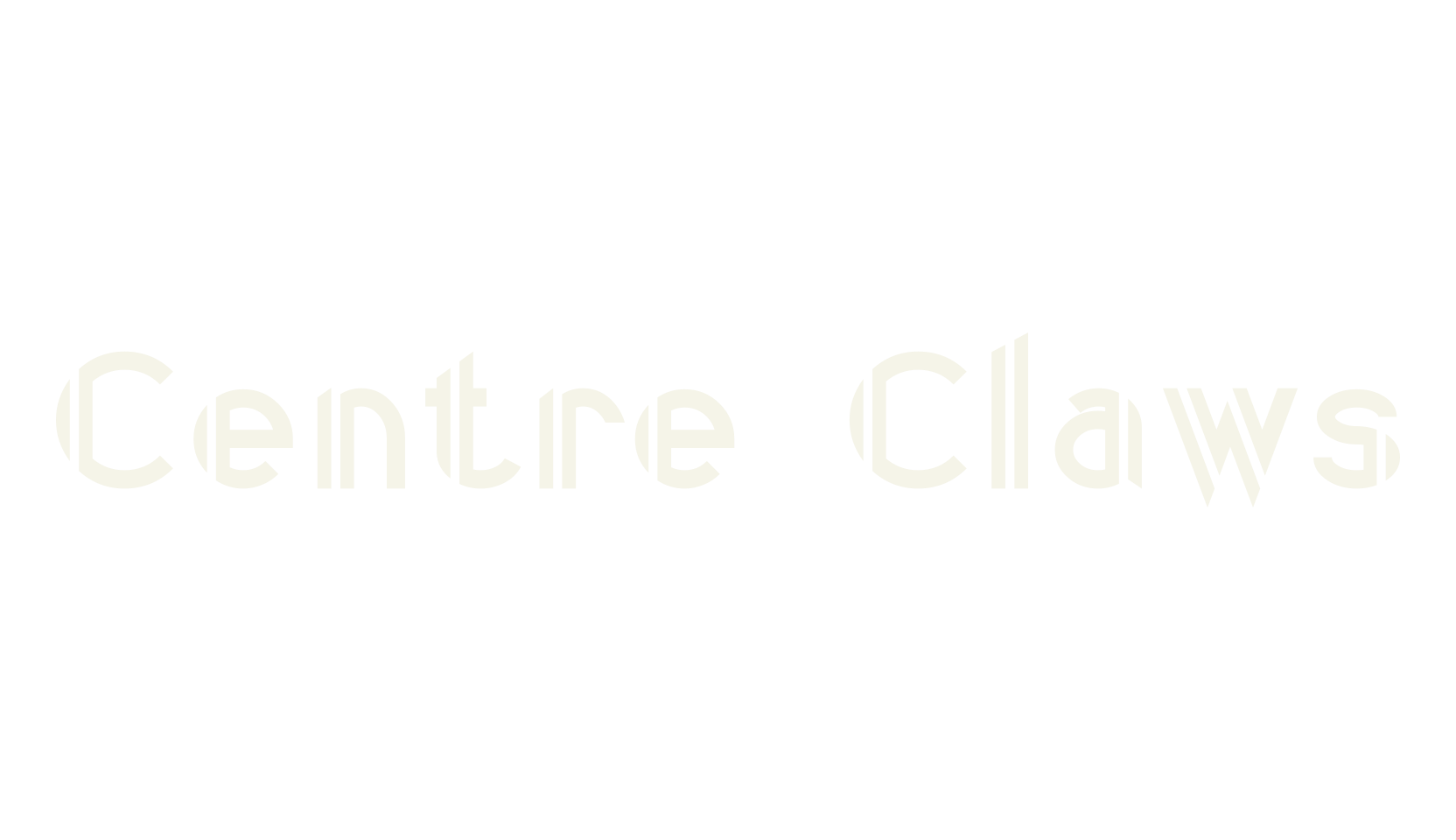 Centre Claws, art deco font preview