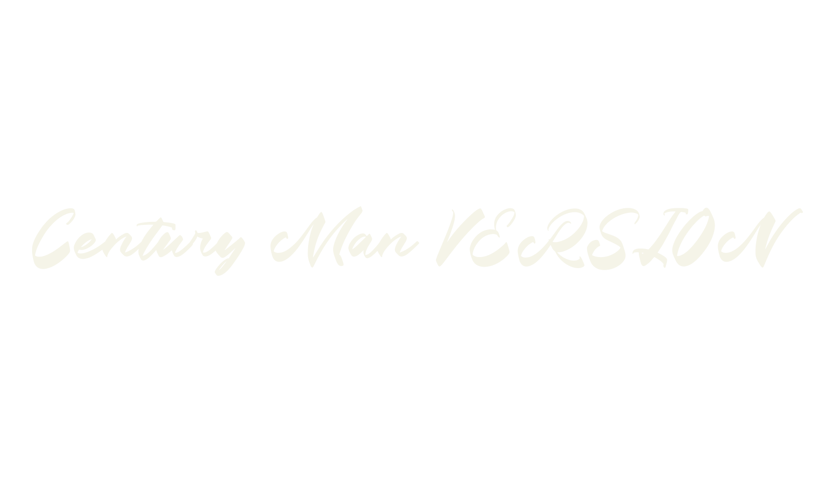 Century Man VERSION, script font preview