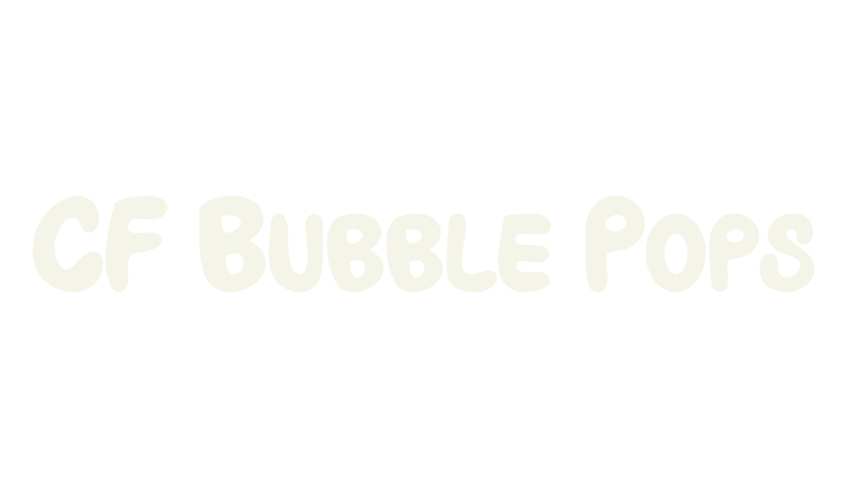 CF Bubble Pops, bubble font preview