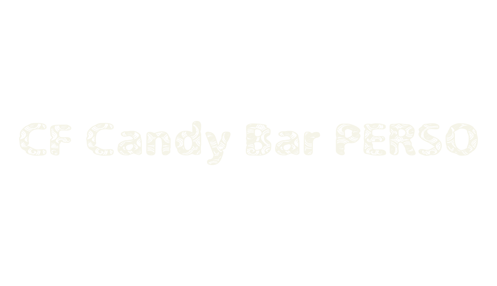 CF Candy Bar PERSO, display market font preview