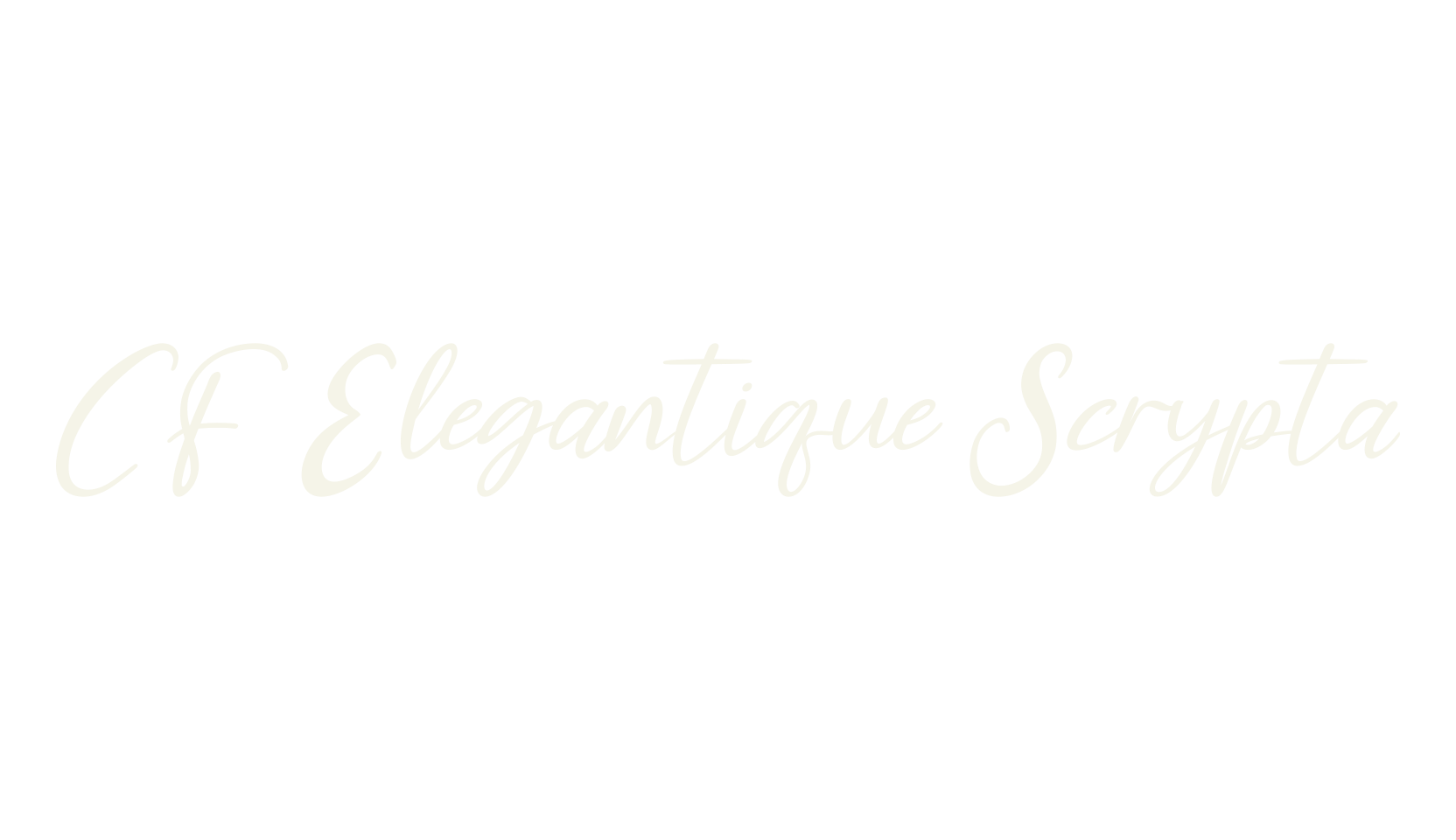 CF Elegantique Scrypta, calligraphy font preview