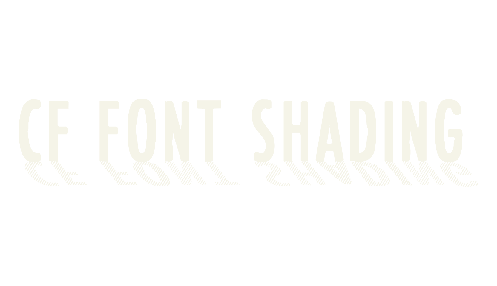 CF Font Shading, shadow font preview