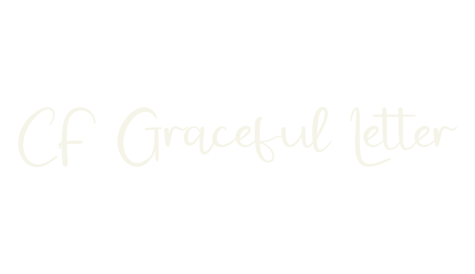 CF Graceful Letter, creative font preview