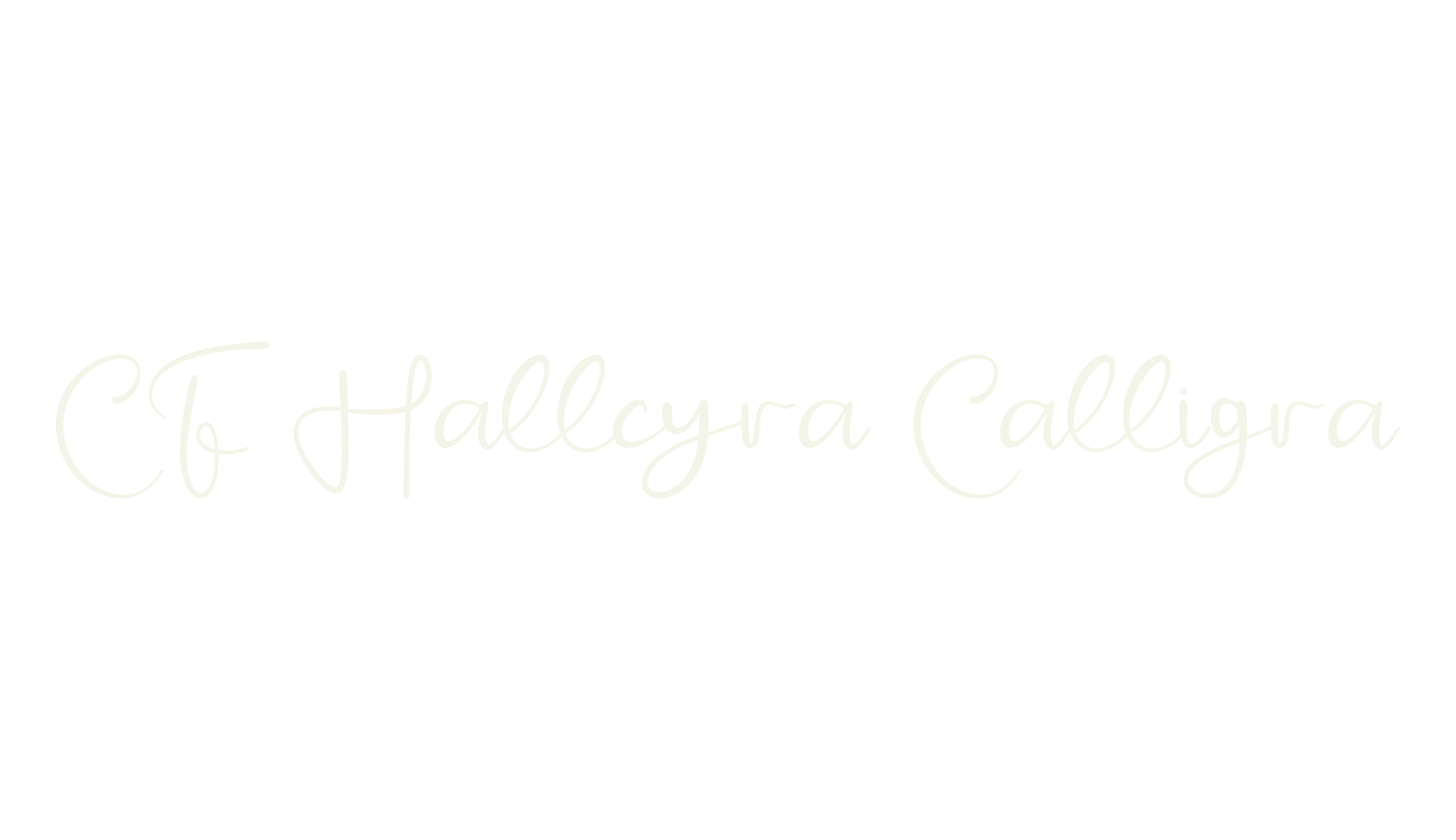 CF Hallcyra Calligra, calligraphy font preview