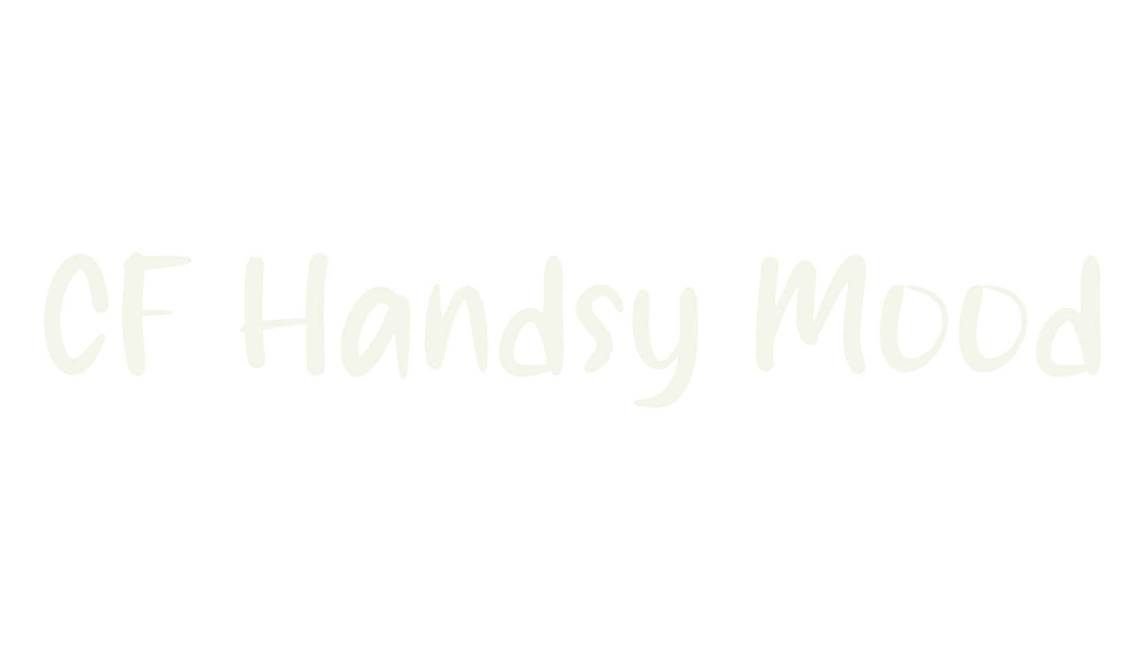CF Handsy Mood, calligraphy font preview