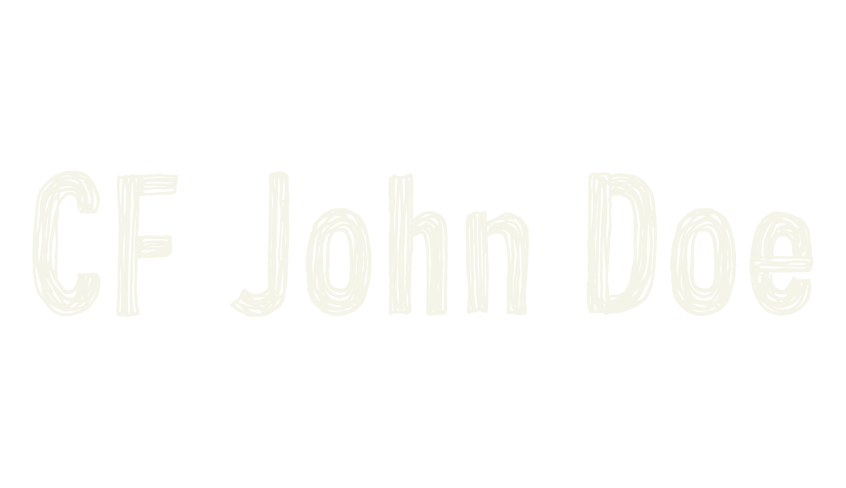 CF John Doe, handwritten font preview