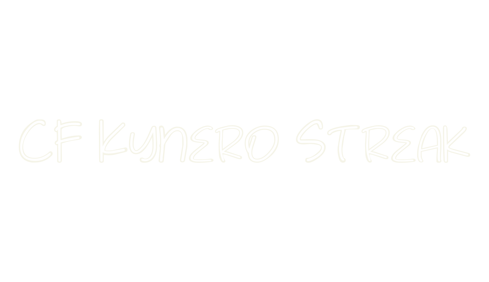CF Kynero Streak, outline font preview