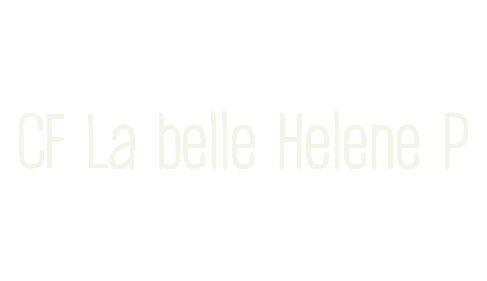 CF La belle Helene P, handwritten font preview