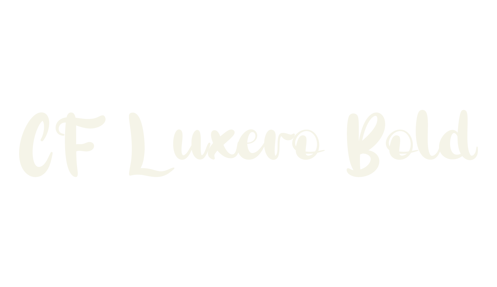 CF Luxero Bold, script font preview