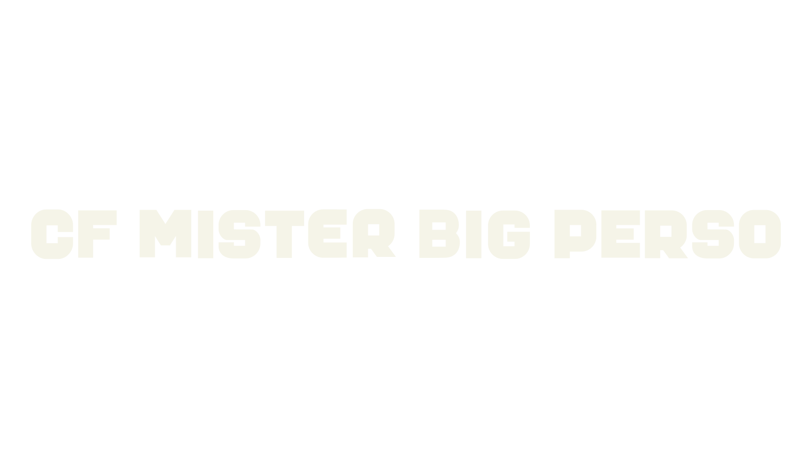 CF Mister Big PERSO, sans font preview