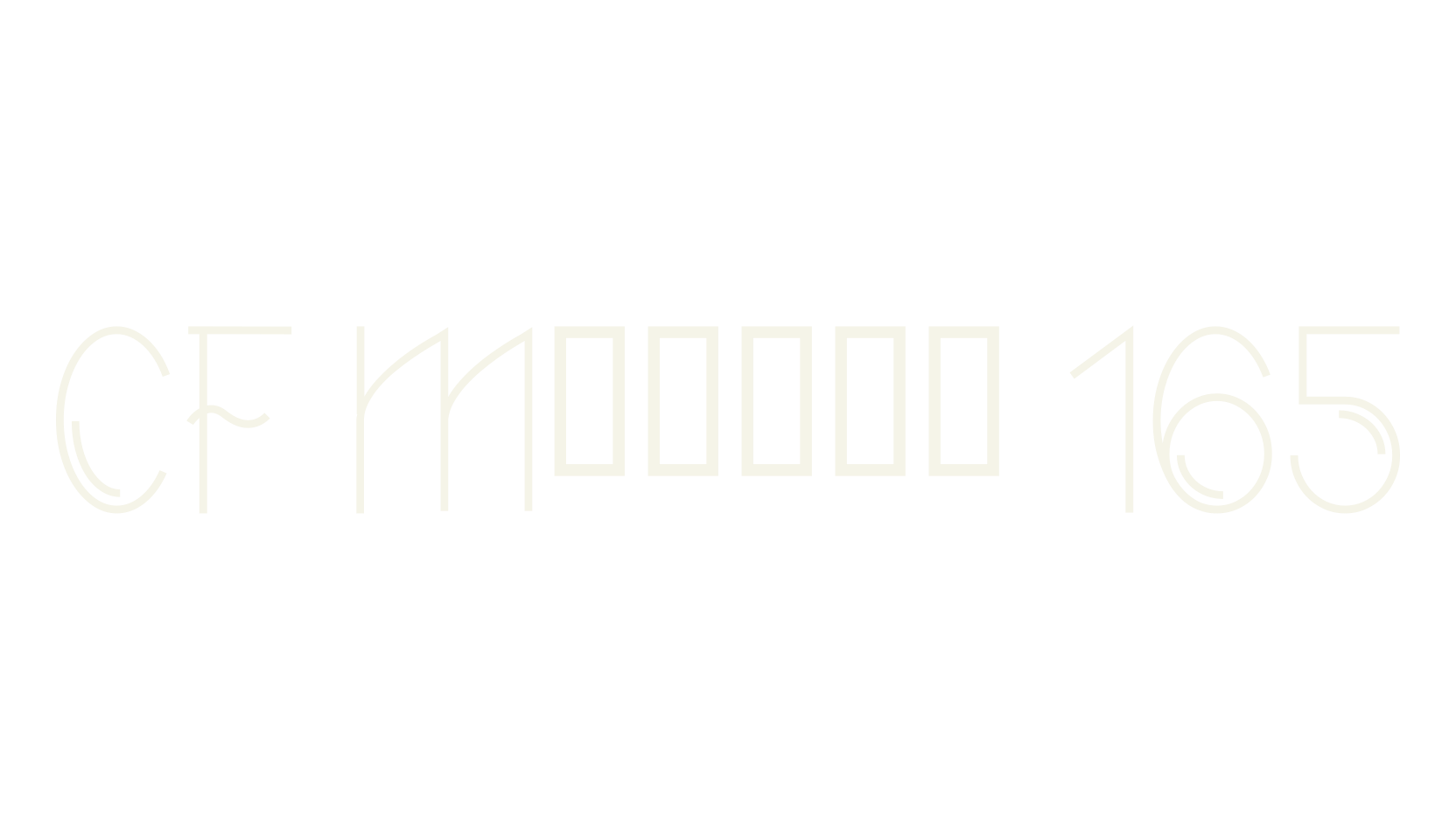 CF Modern 165, display market font preview
