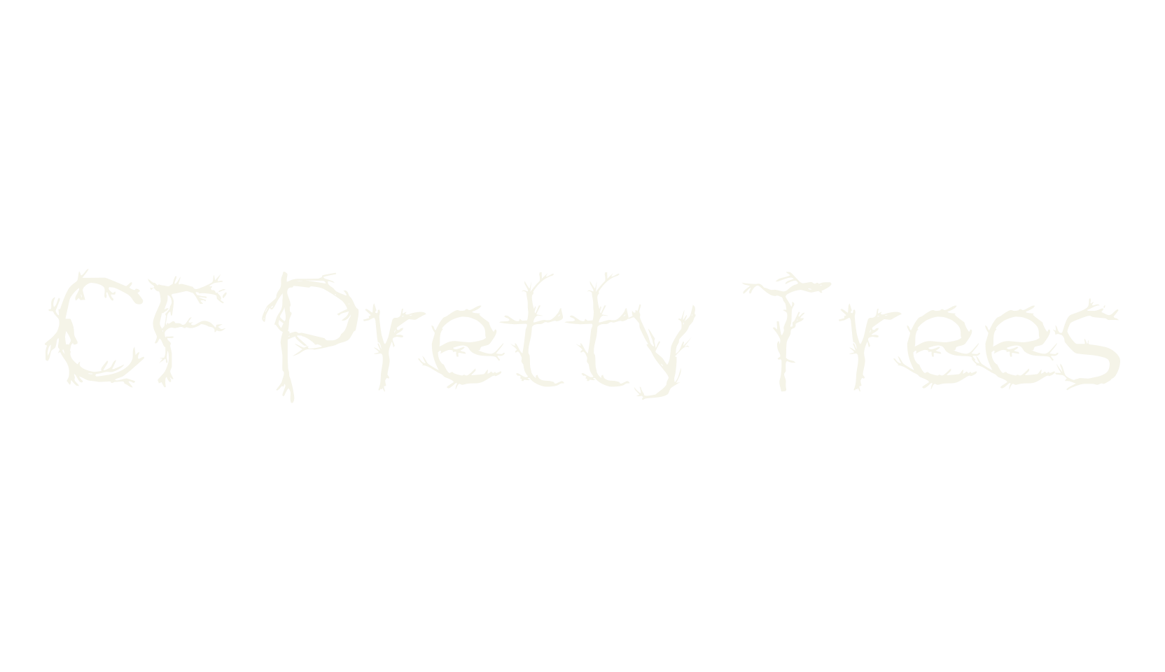 CF Pretty Trees, fantasy font preview