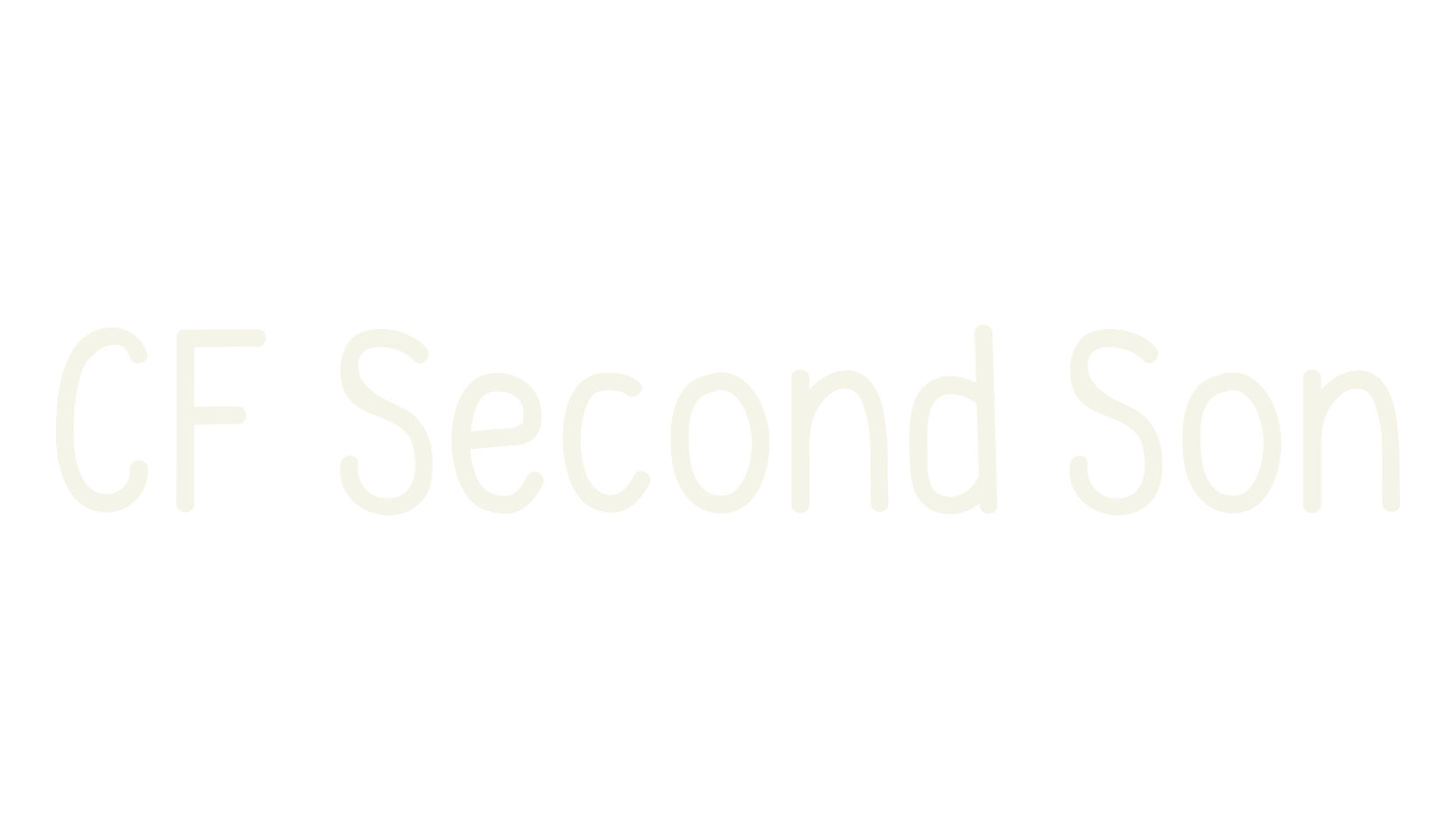 CF Second Son, handwritten font preview