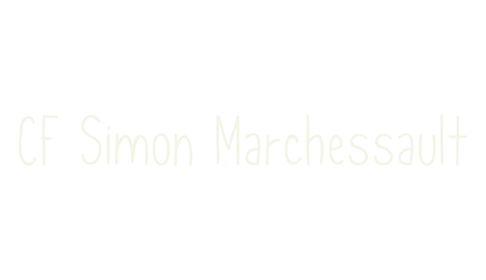 CF Simon Marchessault, handwritten font preview