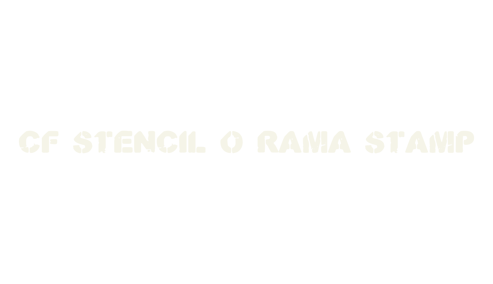 CF Stencil O Rama Stamp, display market font preview